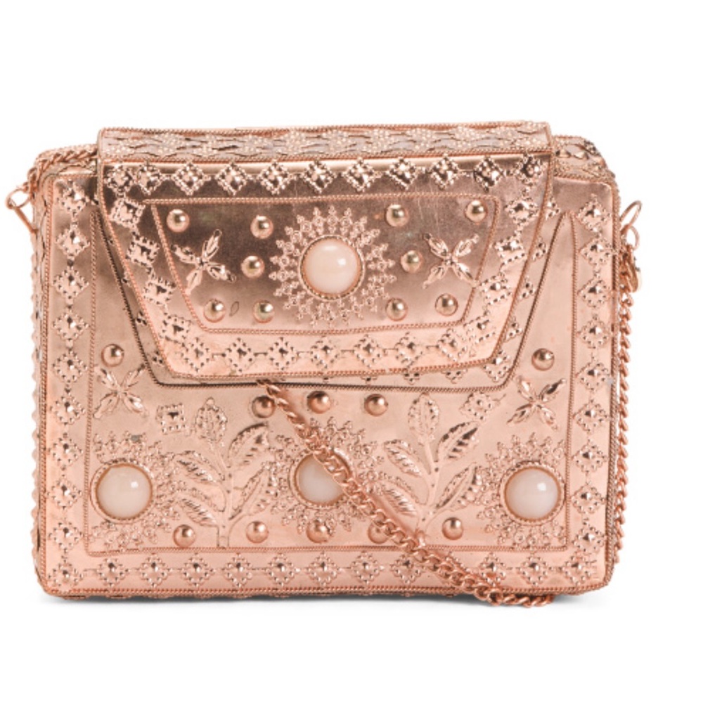 👜Anthropologie St. Xavier Rose Gold Elmie Bag👜